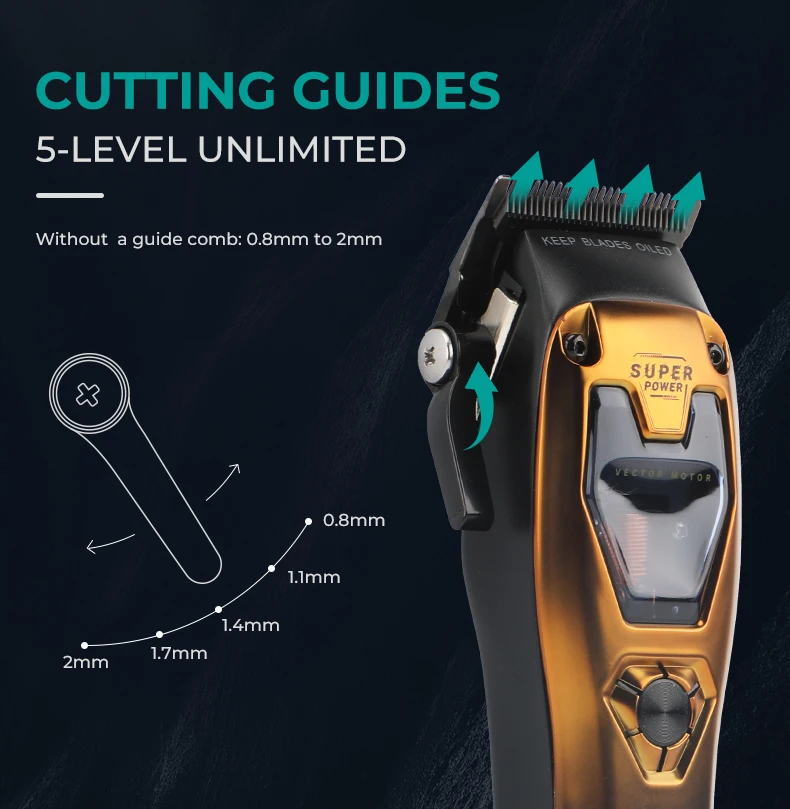 VGR Hair Clippers Professional Hair Trimmer Barber Clippers 11000 RPM Hair Cutting Machine Vector Motor Trimmer for Men V-668