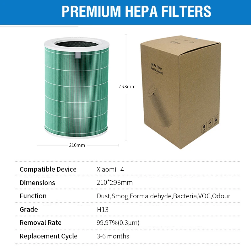 For Replacement Xiaomi 4 Filter M16R-FLP-GL (BHR5120GL) Xiaomi Air Purifier 4 Filter M16R-FLP-GL (BHR5120GL)