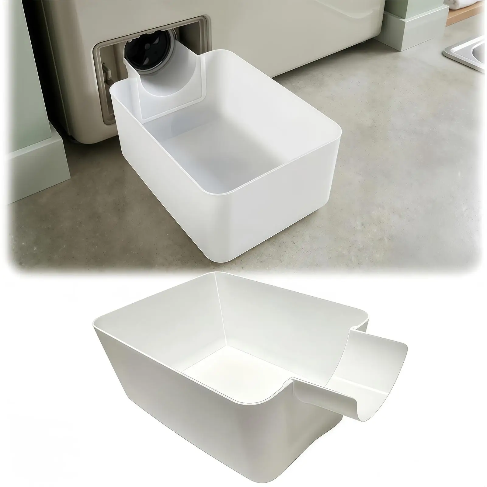 1pc Washing Machine Drain Tray Water Catcher Basin Front Load Washer Pump Filter Drip Pan Cleaning Tool For LG Samsung