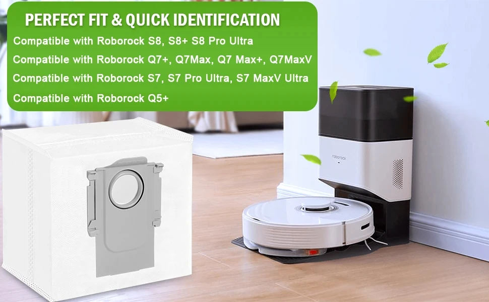 Original Roborock S8 Maxv Ultra/Qrevo Curv/Qrevo Series/Saros 10R/Saros 10 Dust Bags Accessories Vacuum Disposable Dustbag