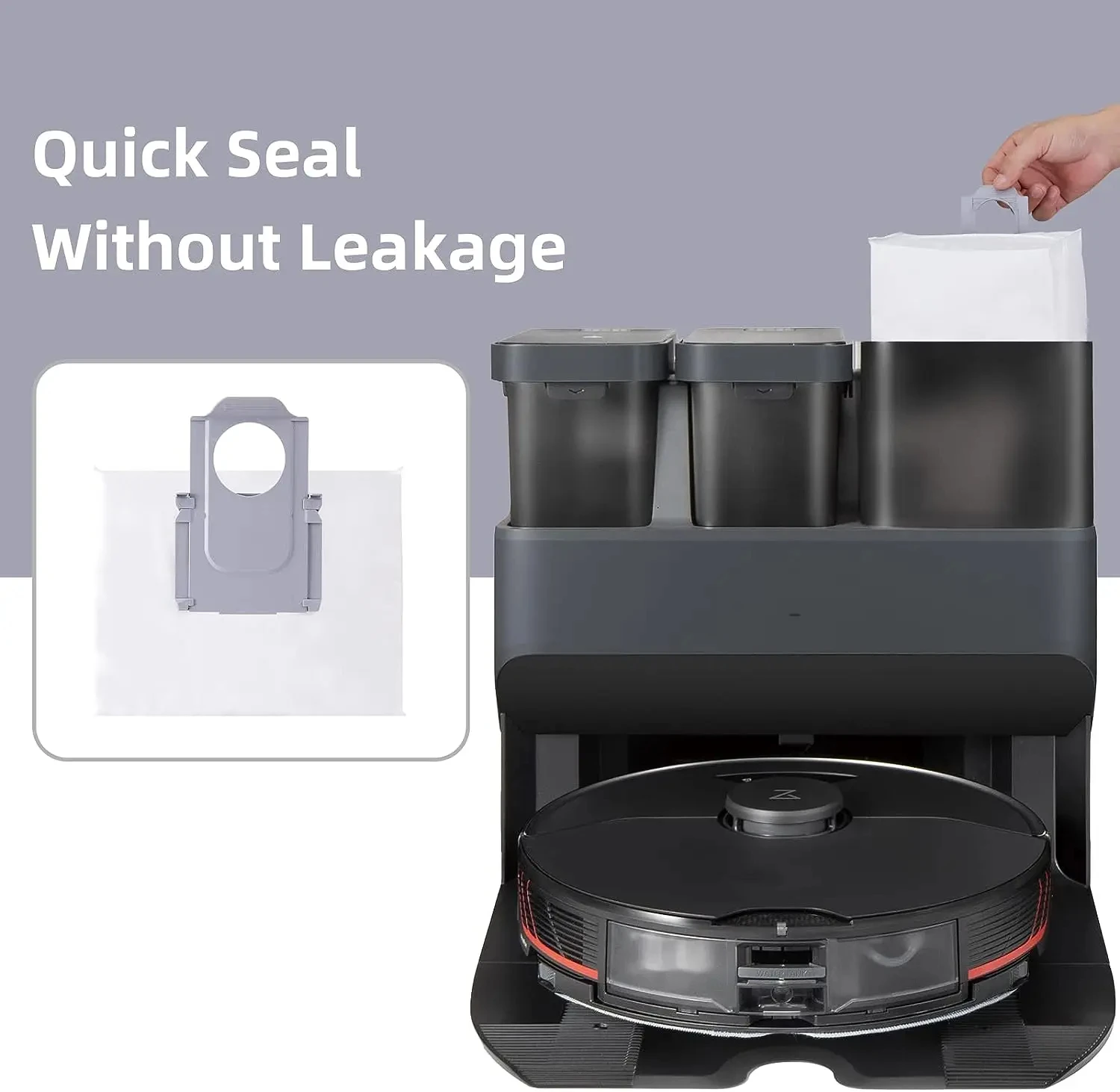 Original Roborock S8 Maxv Ultra/Qrevo Curv/Qrevo Series/Saros 10R/Saros 10 Dust Bags Accessories Vacuum Disposable Dustbag