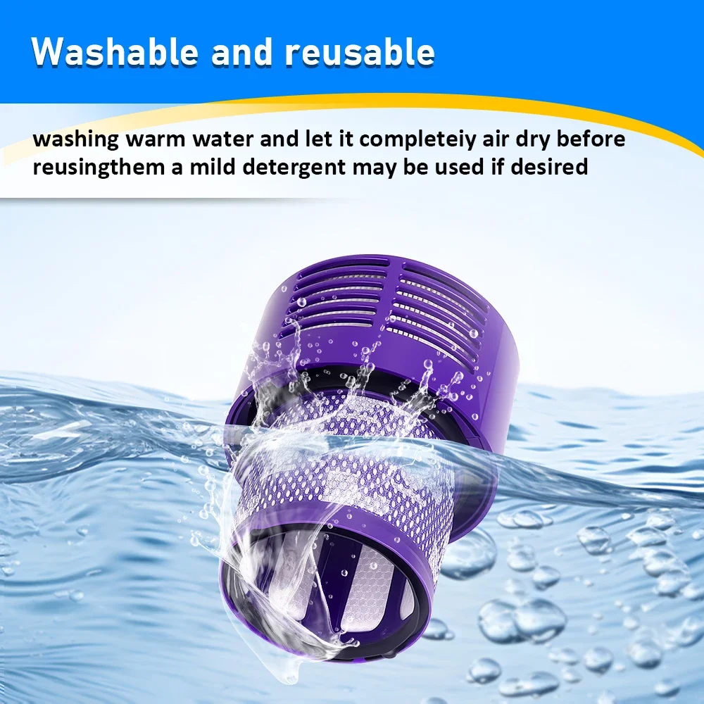 HEPA Filter For Dyson V10 SV12 Robot Vaccum Cleaner Washable Filter Replacement Accessories Home Cleaning Reusable Spare Parts
