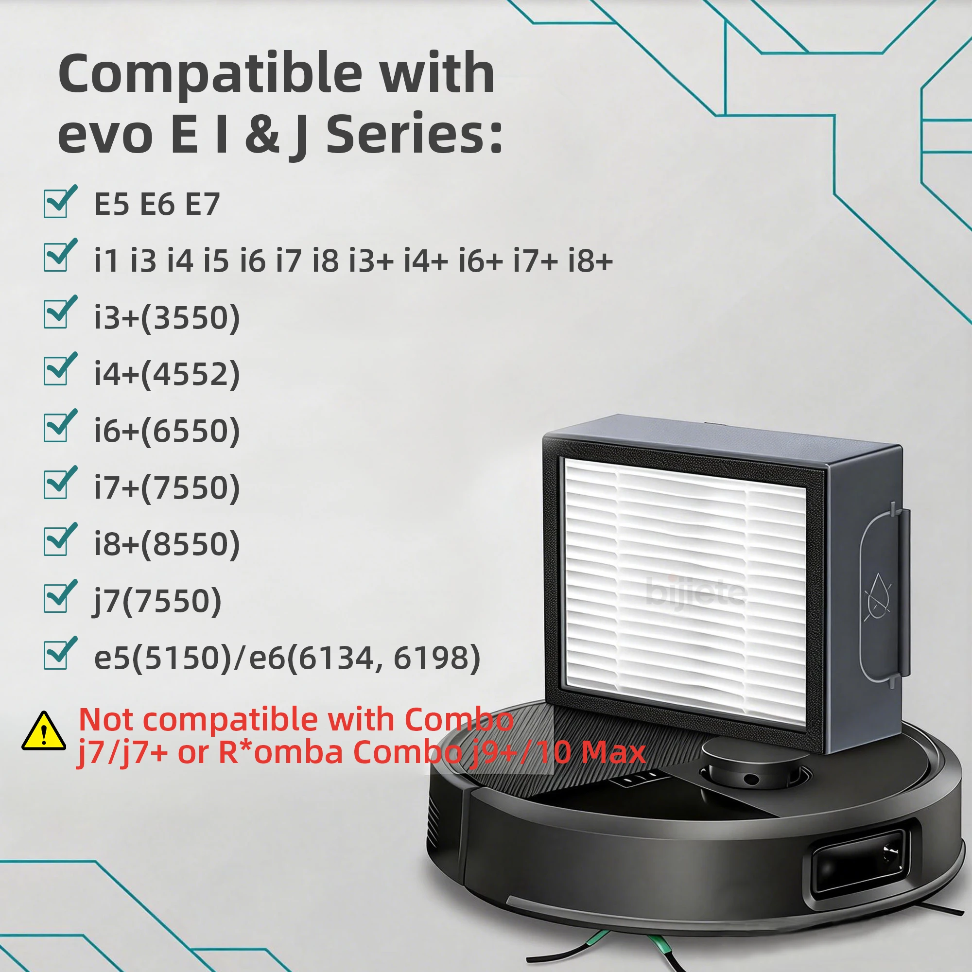 Filters Replacement For IRobot Roomba E I&J Series E5 E6 I1 I3 I4 I5 I6 I7 I8 J5 J6 J8 Vacuum Cleaner, Not For Combo J7 J7+