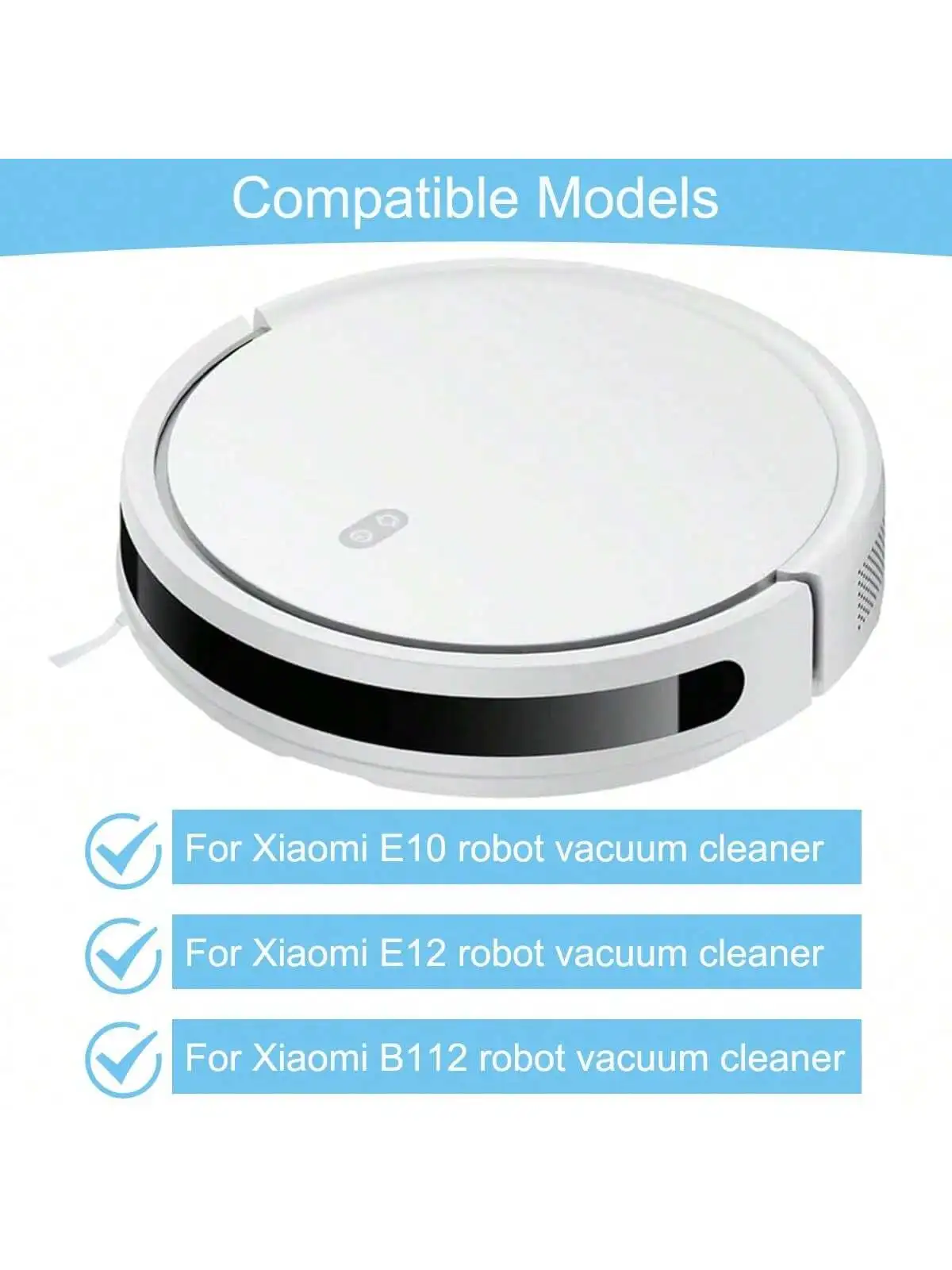 For Xiaomi Vacuum Cleaner S20 E12 E10 B112 Sweeping Robot Vacuum Cleaner Main Brush Side Brush Mop Cloth HEPA Filter Spare Parts