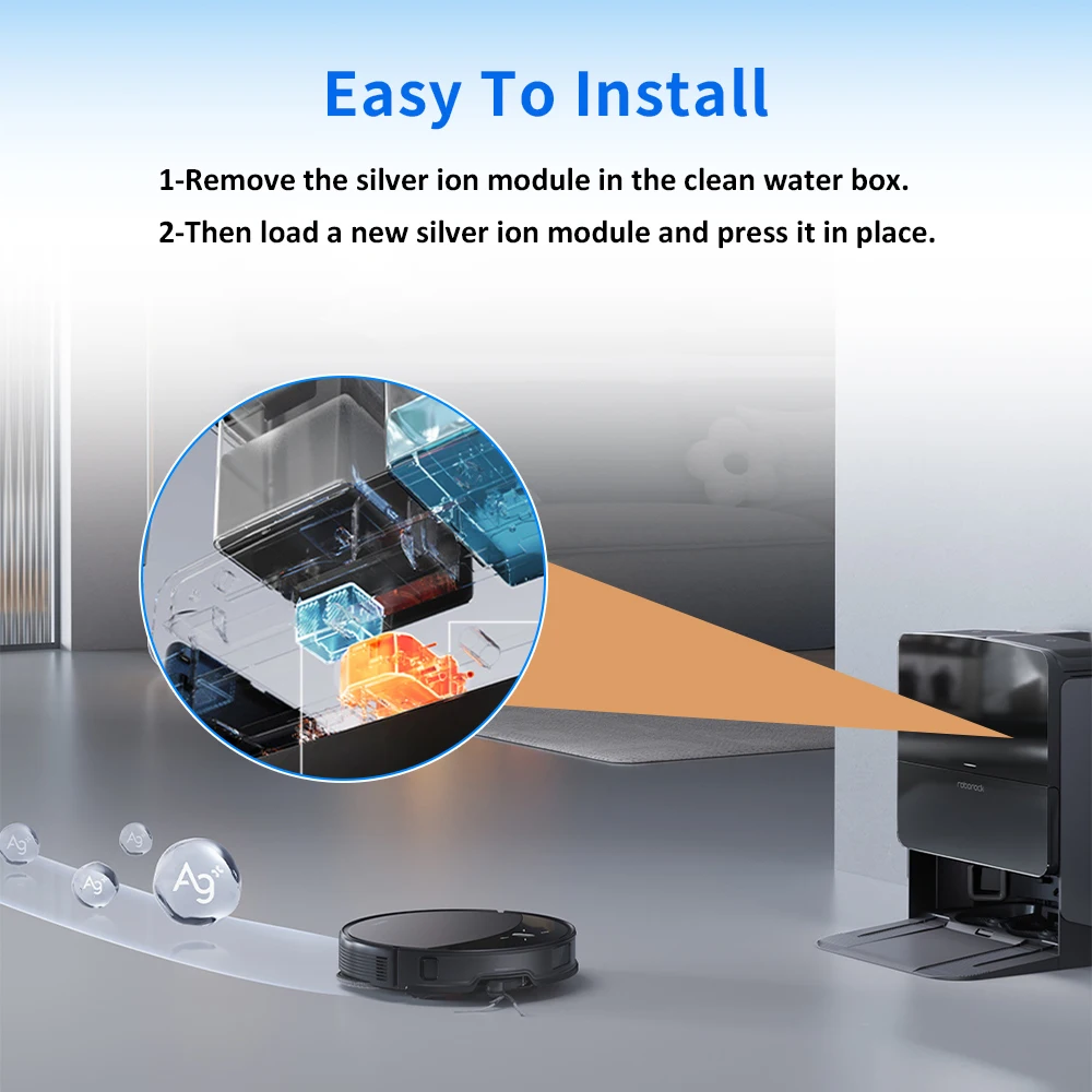 Water Tank Deodorizer For Roborock S8 Max V Ultra G20S S8 Max Ultra Silver ion Bacteriostatic Module Vacuum Cleaner Accessories
