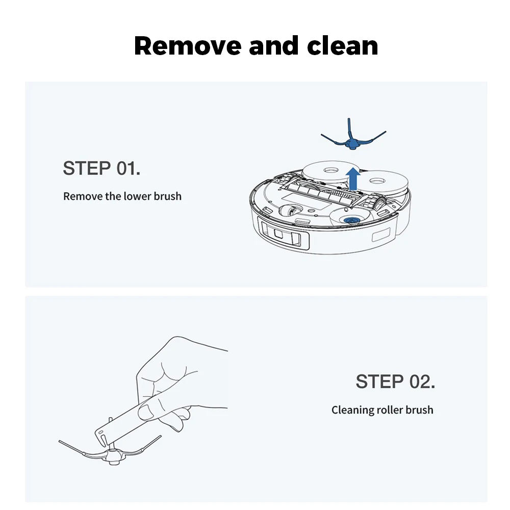 Anti-Scratch Edge Brushes for Ecovacs Deebot T10 OMNI/TURBO/MAX/X1 OMNI/TURBO/MAX/T20/PRO/MAX/PRO PLUS/X1S PRO Side Brush Parts