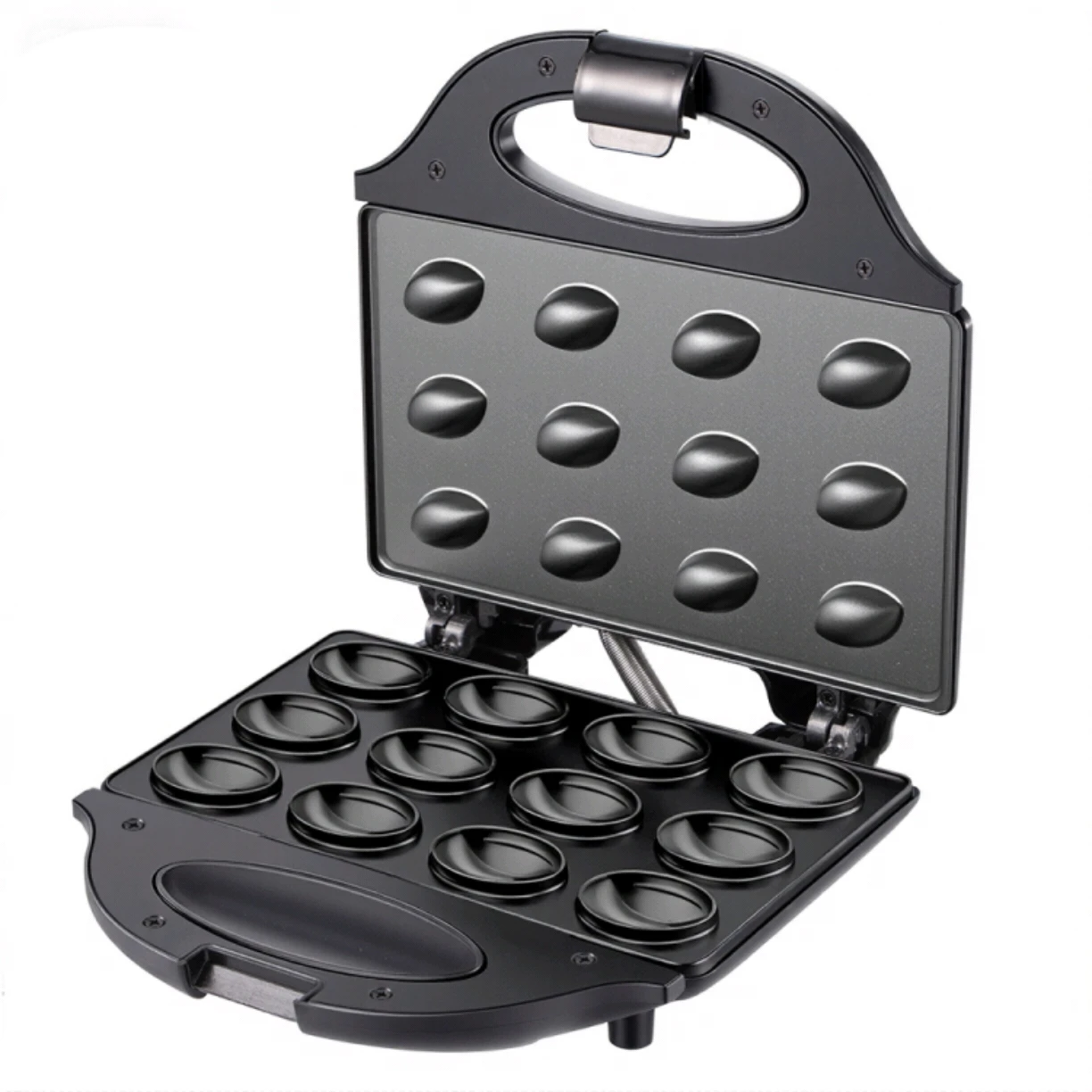 Electric 12-Hole Walnut Cake Waffle Maker with Nuts Kitchen Biscuit Maker for Baking Business - Non-Stick Surface