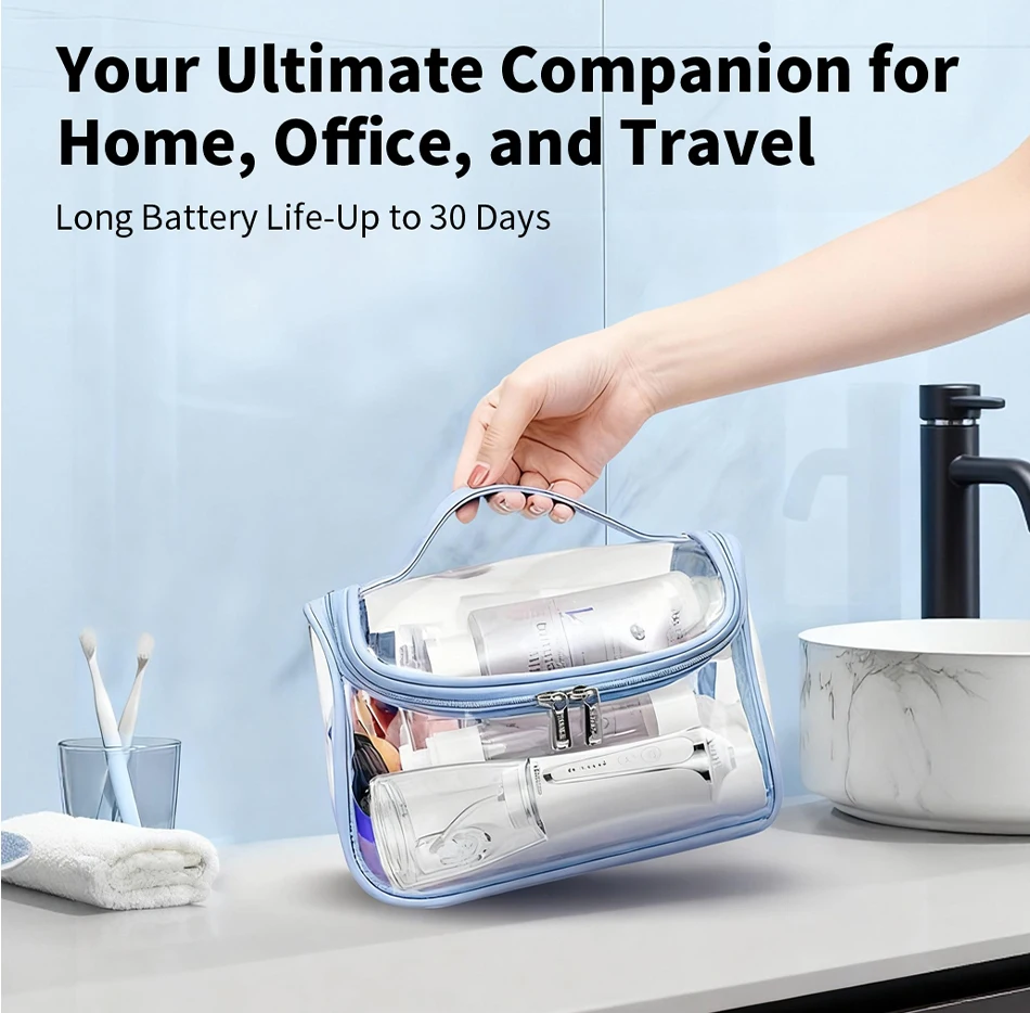 H2ofloss Water Flosser Portable Oral Irrigator 300ML 5 Modes High Pressure USB Rechargeable for Teeth Cleaning HF-6
