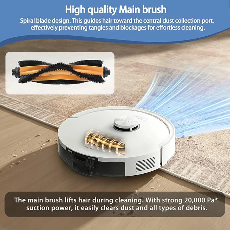 For Dreame D20 Air Plus/F21/F21 Plus/F20/F20 Plus Robot Vacuum Accessories Main Side Brush Filter Mop Dust Bag Replacement Parts
