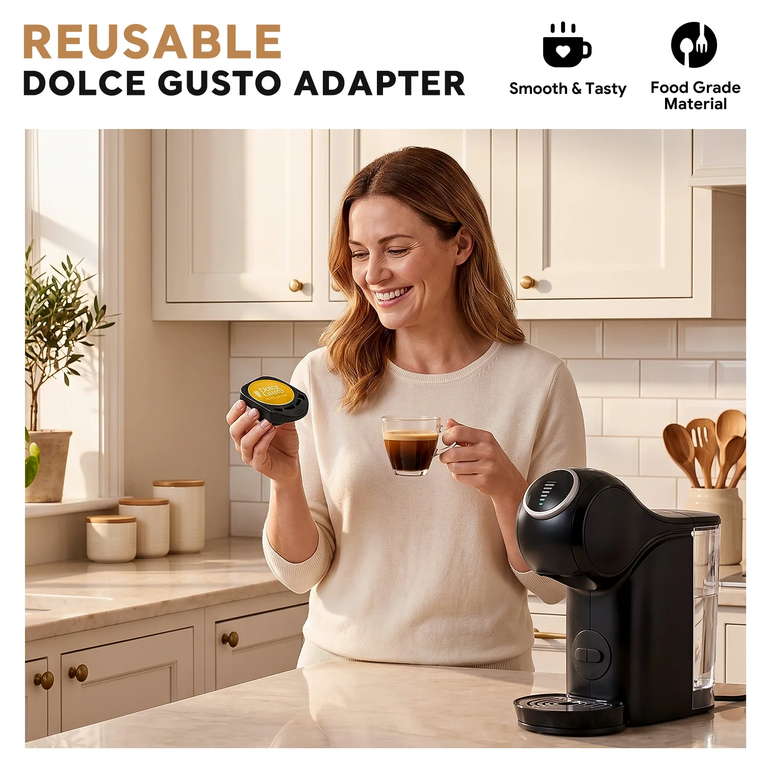 Reusable Dolce Gusto Adapter for Coffee Capsule