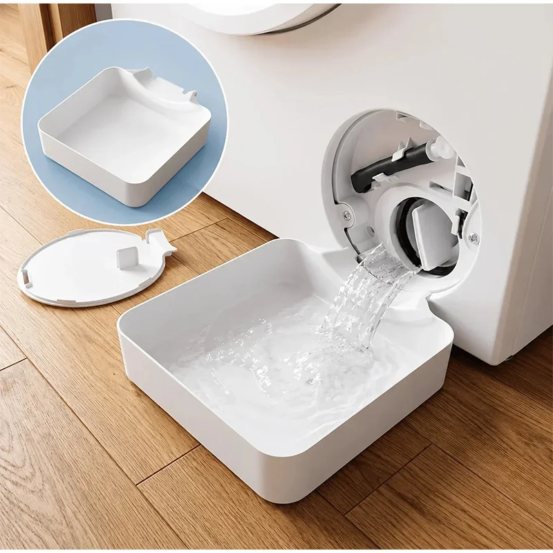 Washing Machine Drain Pan Easy Install Leak Proof Water Collection Tray Durable Floor Spill Protector Tool for Laundry Room