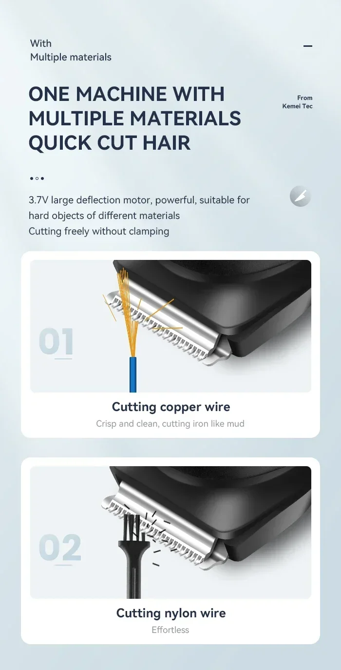 Kemei Hair Clipper Km-2299 Km-1256 Km-TX10 Men's Electric Hair Trimmer Machine Professional Hair Cutting Machine Clippers