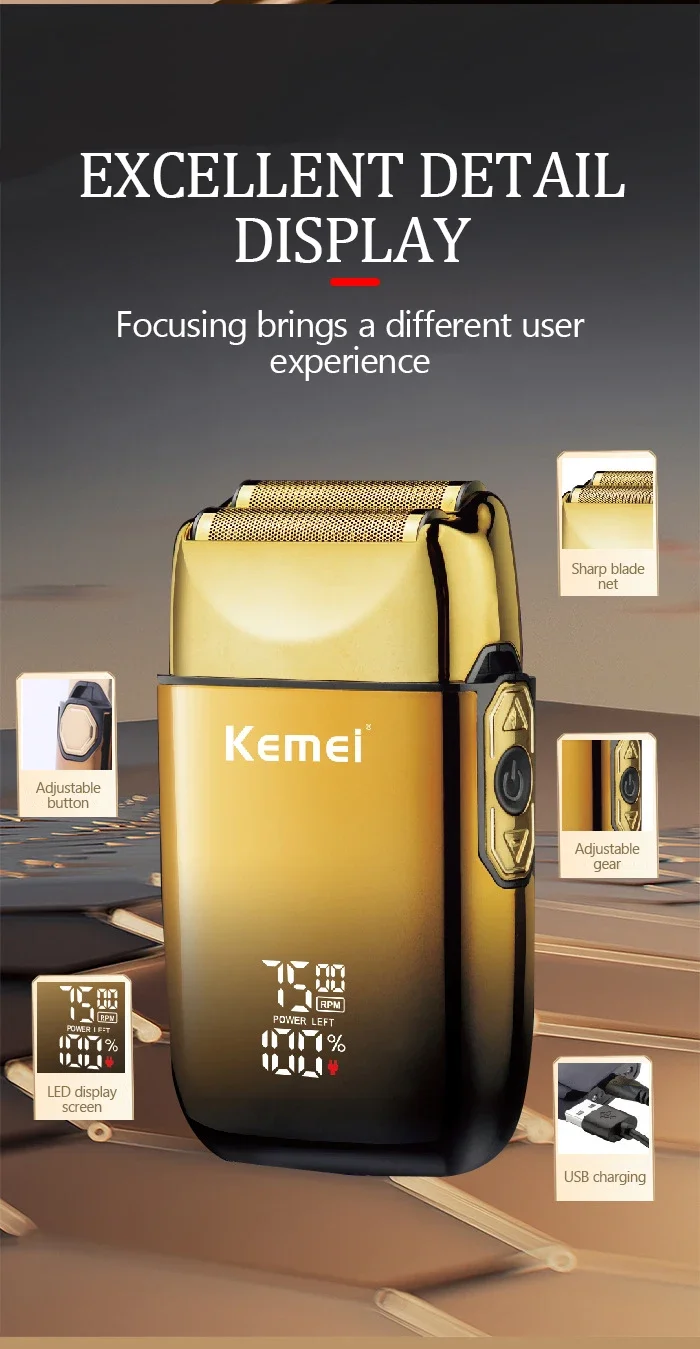 Kemei Hair Clipper Km-2299 Km-1256 Km-TX10 Men's Electric Hair Trimmer Machine Professional Hair Cutting Machine Clippers