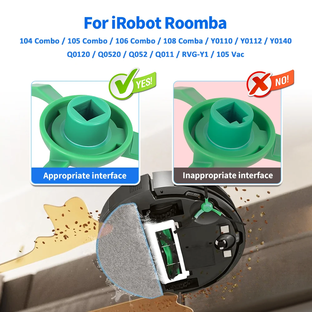 For IRobot Roomba 105 Combo/104 Combo/Essential Vac 2/Combo Essential Y0140 / Y011440/Mop Y0110 Robot Vacuum Replacement Parts