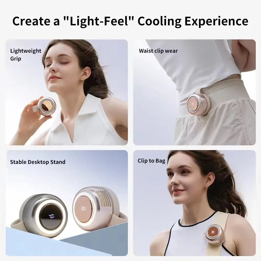 Innovative Turbo Blade Desk & Clip-On Fan: Powerful Airflow, Ultra-Quiet & Low Energy | 2000mAh Compact Battery for All-Day Use