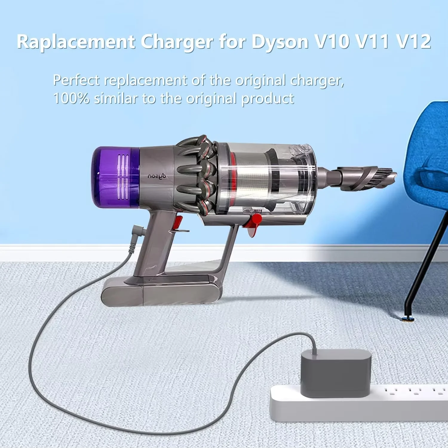 30.45V Replacement Power Adapter Charger FOR Dyson V10 V11 Cordless Vacuum Cleaner EU US Plug 5.6FT Long Cable