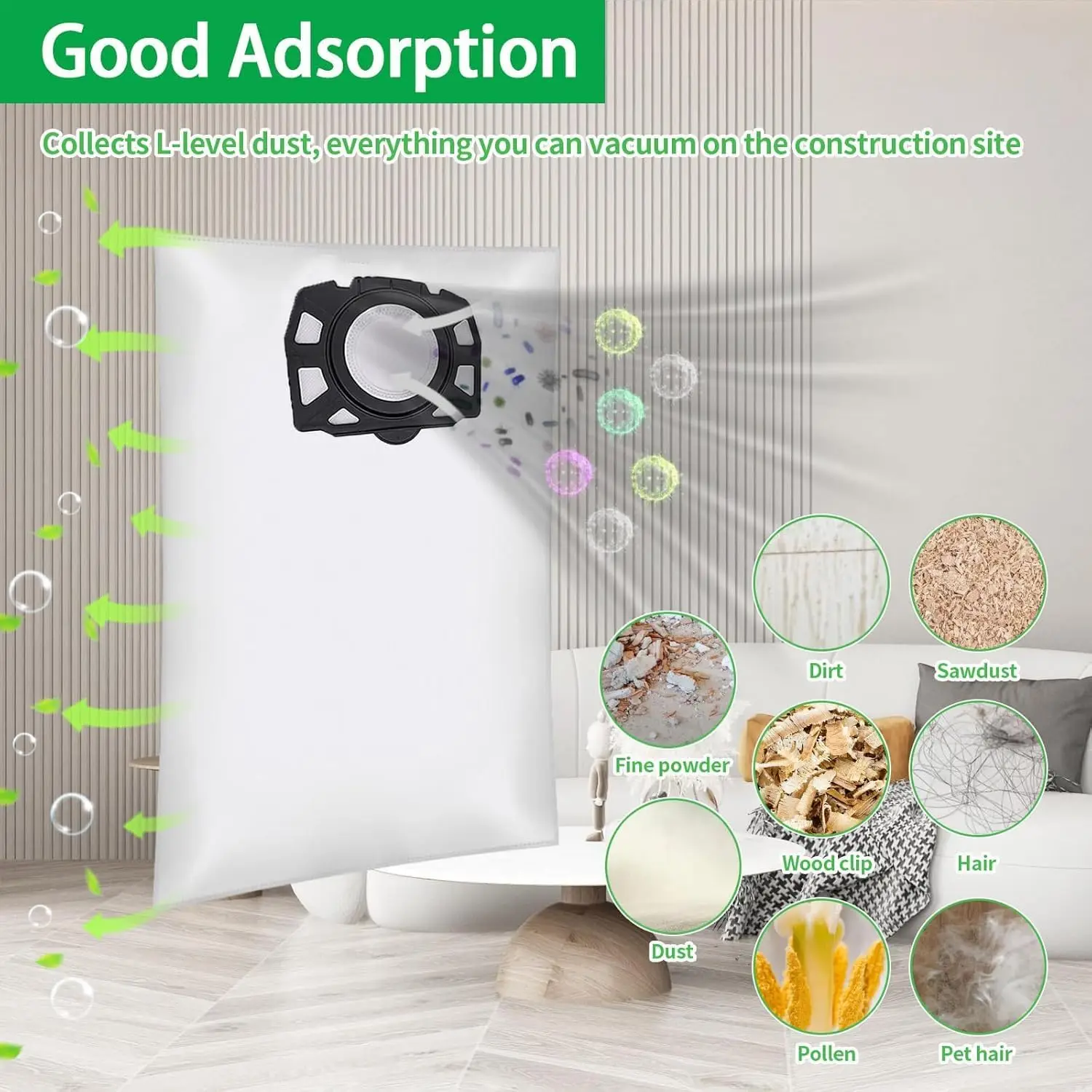 Vacuum Dust Bags for Karcher 2.863-314.0 KFI 357,WD 2 Plus,WD 3,WD3S,KWD 1,KWD 2,KWD 3,MV 3,SE 4001,SE 4002 Robot Vacuum Cleaner