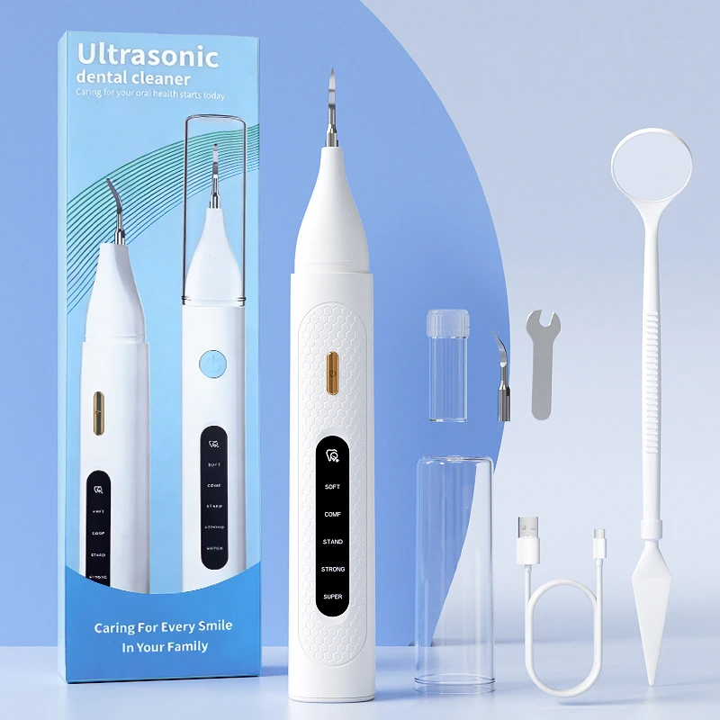 5-Mode Hand-held Ultrasonic Tooth Scaler, Remove Tartar & Calculus, Clean Teeth Stains, Protect Gums