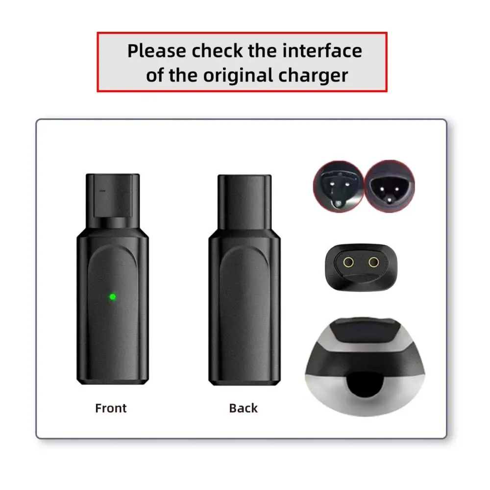 KVIFO12V 0.4A Type-C Shaver Adapter PD Charging Converter for Braun Series 3 5 7 9 6 1 XT5 Electric Razor(Cable Excluded)