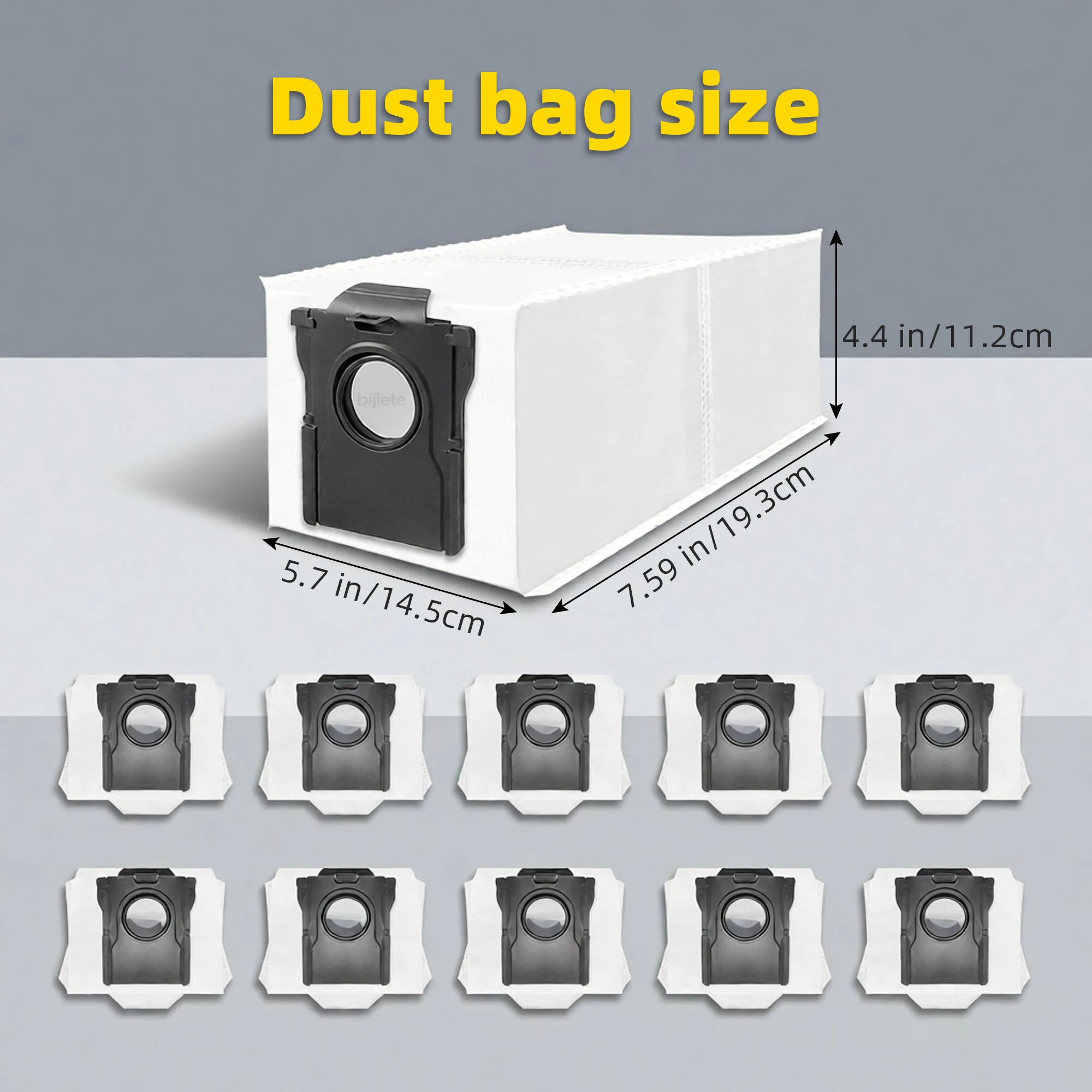 Vacuum Bags Replacement for Dreame X50 Ultra/X40 Ultra/X30 Ultra/L50 Ultra/L40 Ultra/L10s Ultra Gen2/L10s Pro Ultra Robot Vacuum