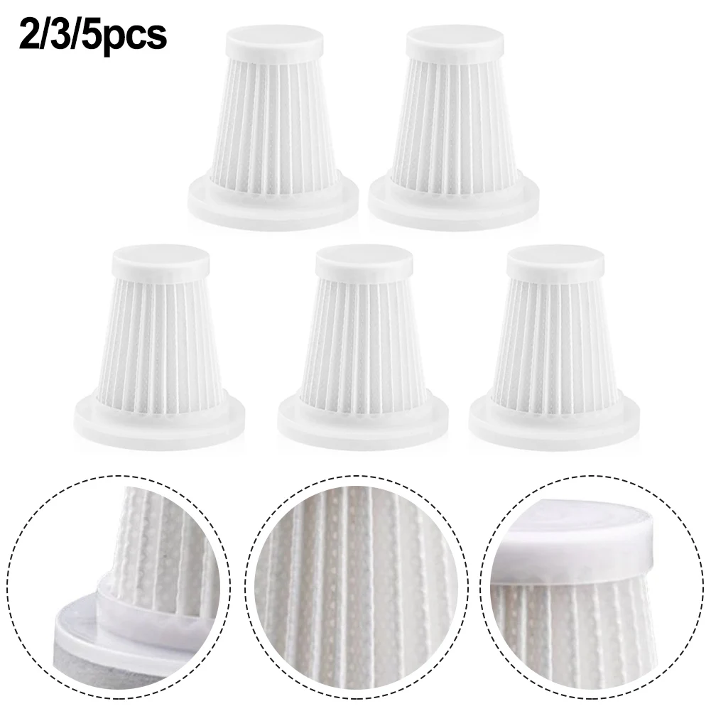 2/3/5 Pcs Reusable Car Vacuum Cleaner Filters Replace Accessories Washable Filters Handheld Vacuum Cleaner Accessories