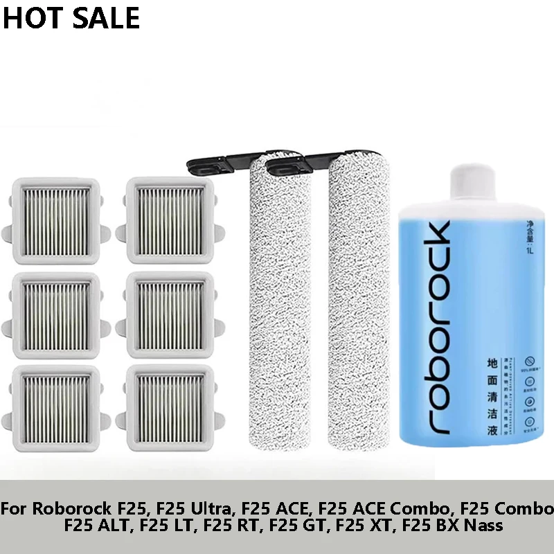 For Roborock F25 ACE F25 Ultra, F25 Combo/ ALT/ LT/ RT/ GT/ XT/ BX Nass Replacement brush roll for wet and dry vacuum