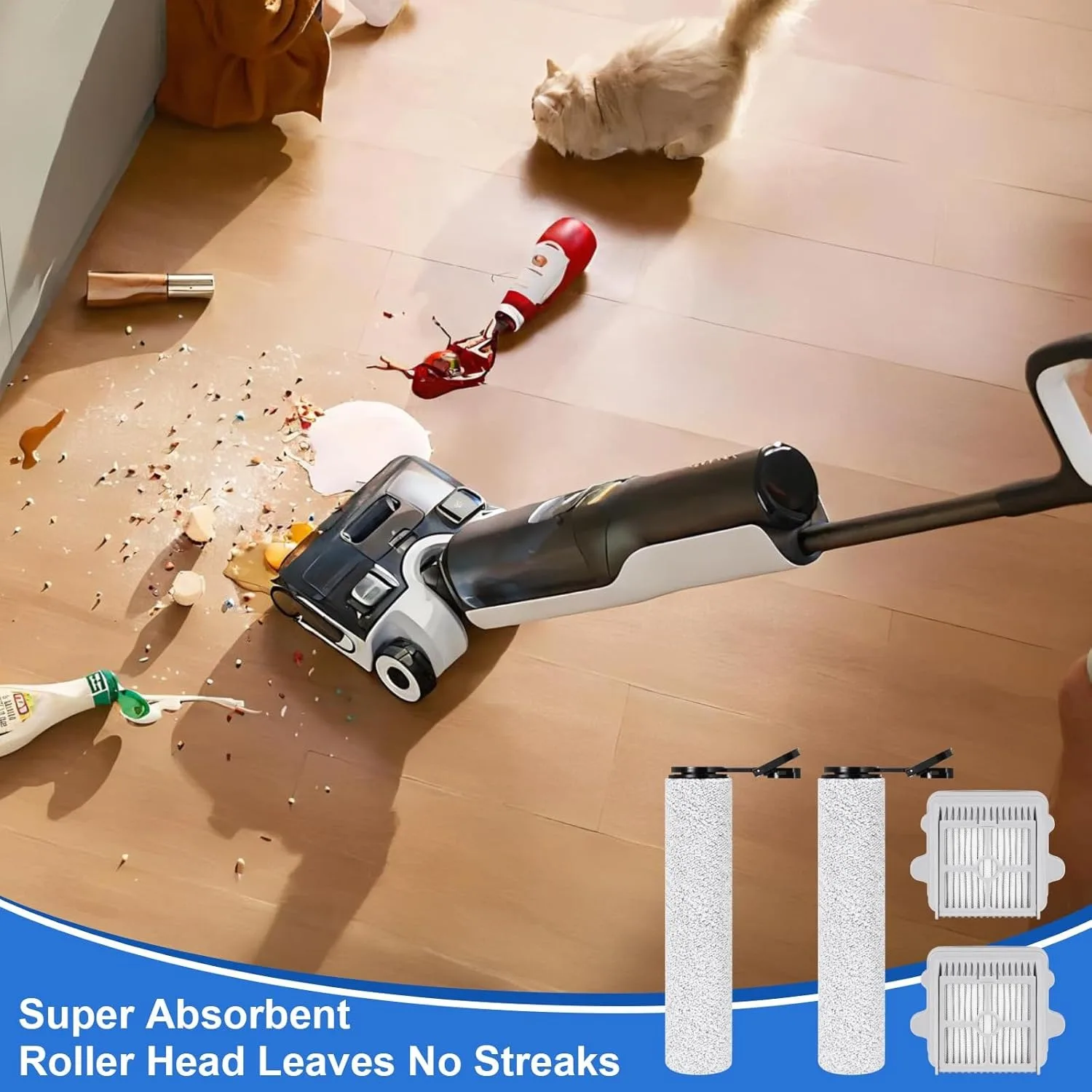For Roborock F25 ACE F25 Ultra, F25 Combo/ ALT/ LT/ RT/ GT/ XT/ BX Nass Replacement brush roll for wet and dry vacuum