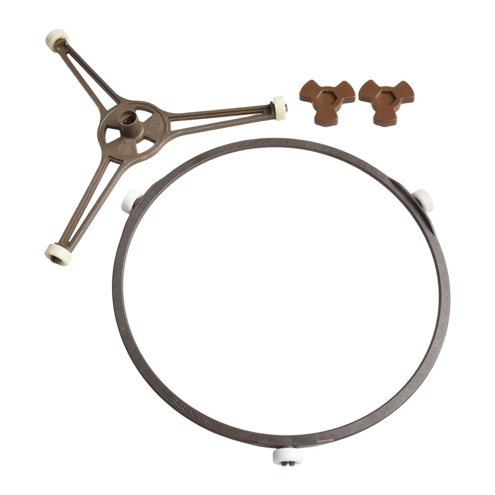 Microwave Oven Tray Stand Turntable with Dual Brackets and Swivel Roller Core for Stable Support and Enhanced Cooking Efficiency