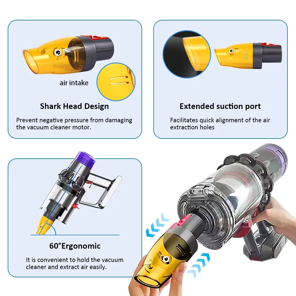 Household Vacuum Suction Head Adapter For Dyson V7 V8 V10 V11 V15 SV10 SV12 SV14 Vacuum Cleaner Compression Storage Bag Nozzle