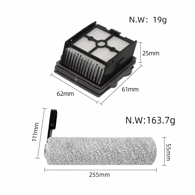 For Tineco Floor One Switch S6/Stretch S6 /S7 Stretch Ultra Wet Dry Vacuum Cleaner ConsumableRoller BrushHEPA Filter Accessories