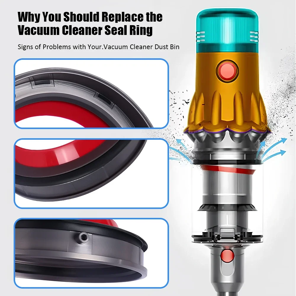 Dust Container Top Fixed Sealing Ring Accessories for Dyson V11 V15 SV14 SV15 SV22 Vacuum Cleaner Seal Rubber Ring Repair Part