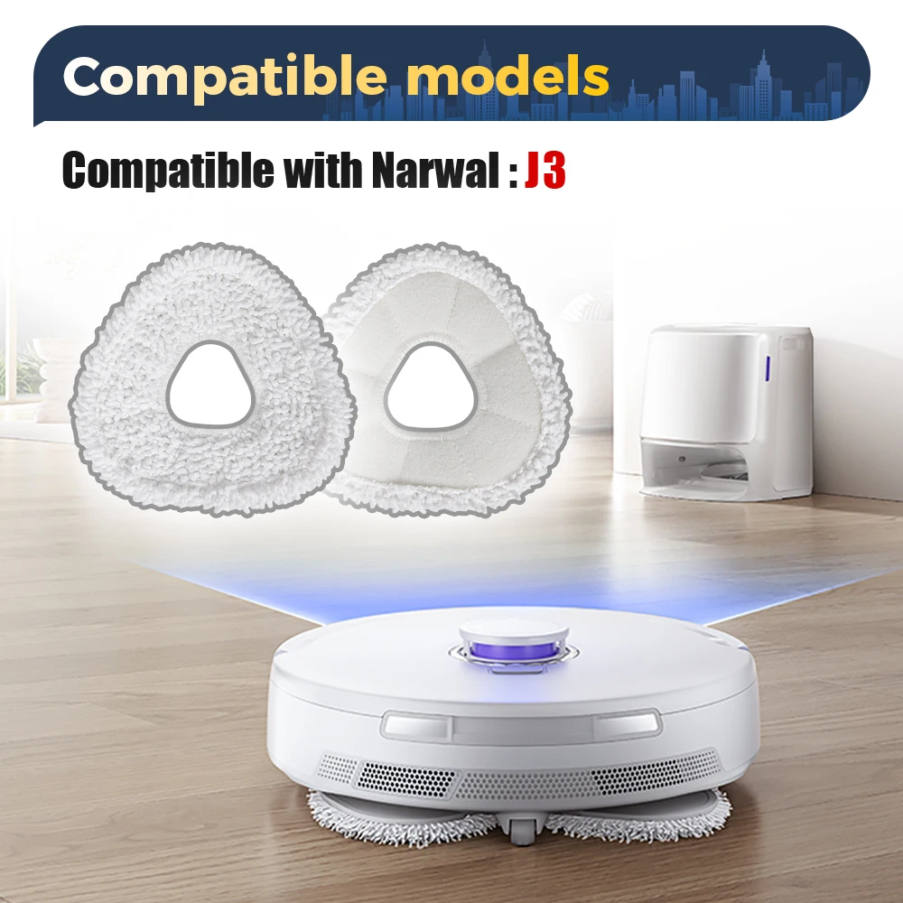 Sweeping Robot Mop Cloths for Narwal J3/ J4 / Freo X Ultra / J4 Lite /J5 / Freo Z Ultra Vacuum Cleaner Accessories Mop Pad Parts
