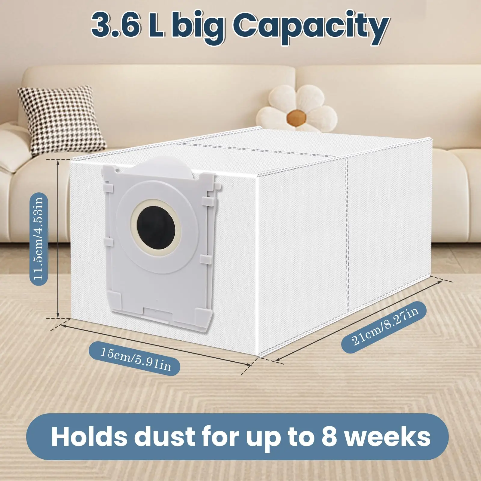 Bags for Ecovacs Deebot X8 Pro OMNI / X8 OMNI / X9 Pro Omni / T50 Pro OMNI / T50 MAX OMNI / T50 OMNI / T80 Omni / T80 Pro Omni