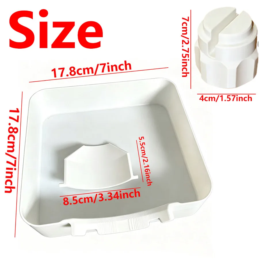1/3 Pack, Heavy Duty Washing Machine Leak Drain Tray with Spare Funnel & Opener, Floor Water Protection Pan for Laundry Bathroom