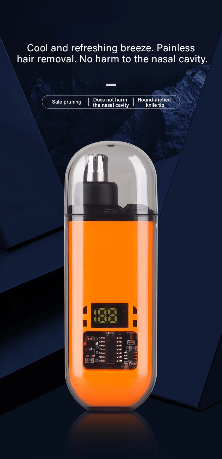 New Nose Hair Trimmer TX05, Mini Portable Electric Clipper,USB Rechargeable, Low Noise, Compact, Washable, Travel Grooming Tool