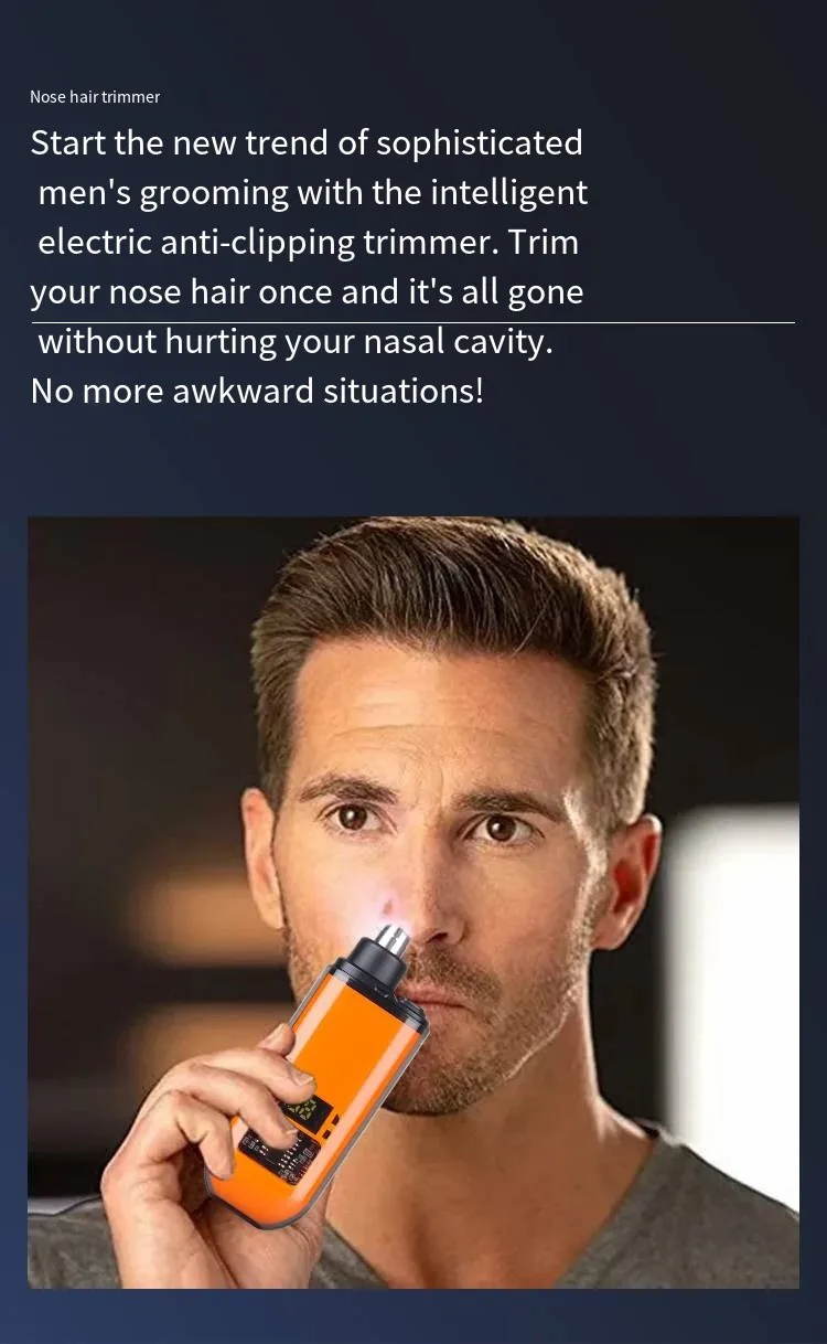 New Nose Hair Trimmer TX05, Mini Portable Electric Clipper,USB Rechargeable, Low Noise, Compact, Washable, Travel Grooming Tool
