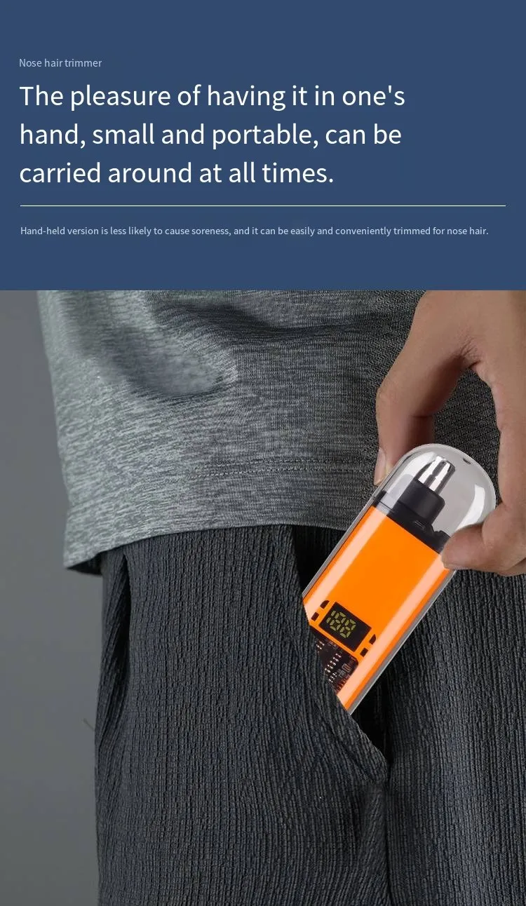 New Nose Hair Trimmer TX05, Mini Portable Electric Clipper,USB Rechargeable, Low Noise, Compact, Washable, Travel Grooming Tool