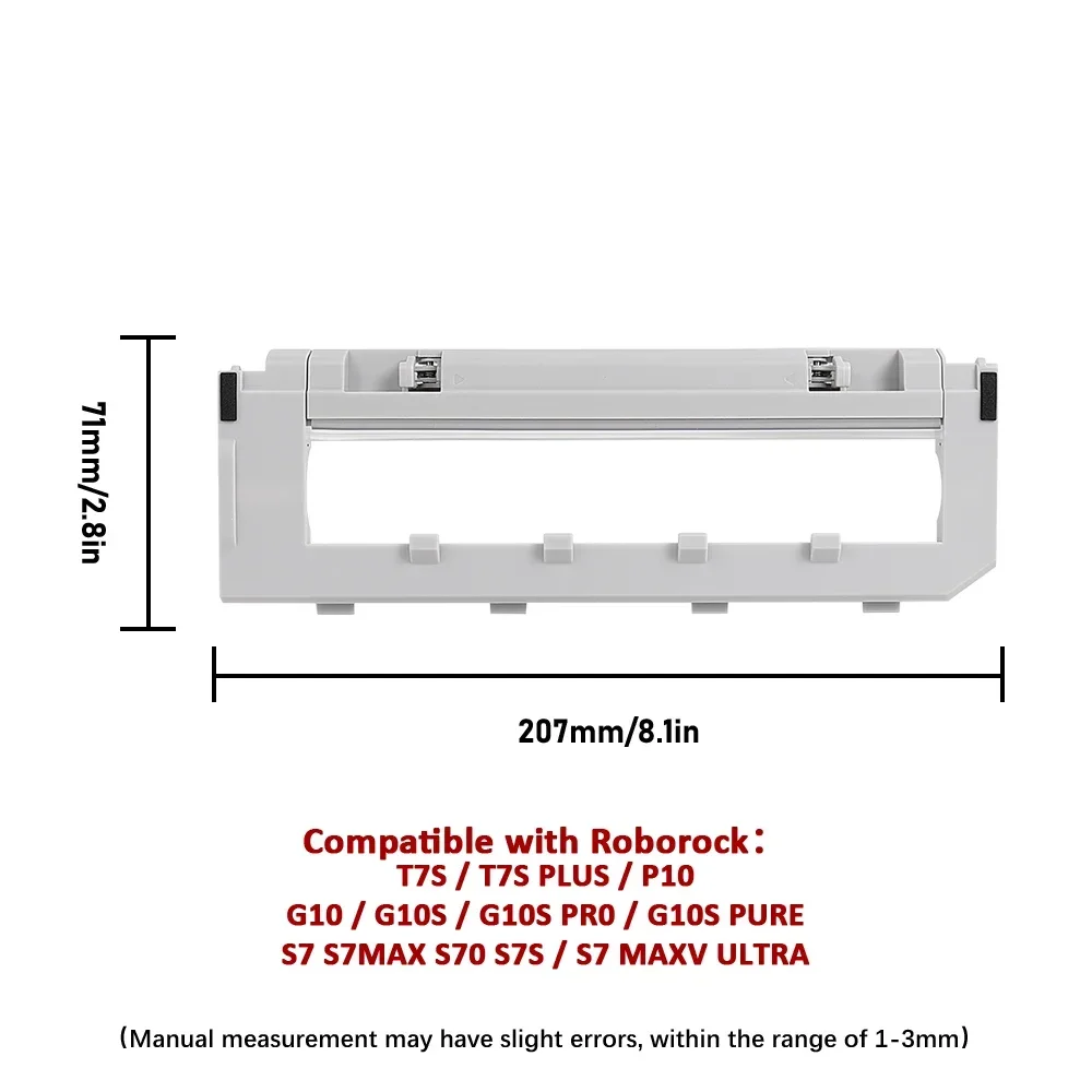 For Roborock S7/S7MAX/S70/S7 MAXV/T7S/T7S PLUS/G10/G10S/G10S PRO Robot Vacuum Brush Cover Part Main Roller Brush Cover