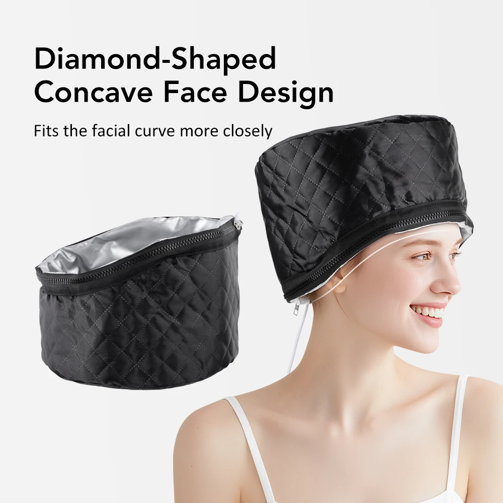 Electric Hair Steamer Cap Hair Heating Hat 3 Time Setting10-Level Heat Home Use Thermal for Deep Conditioning Hair Care SPA Cap