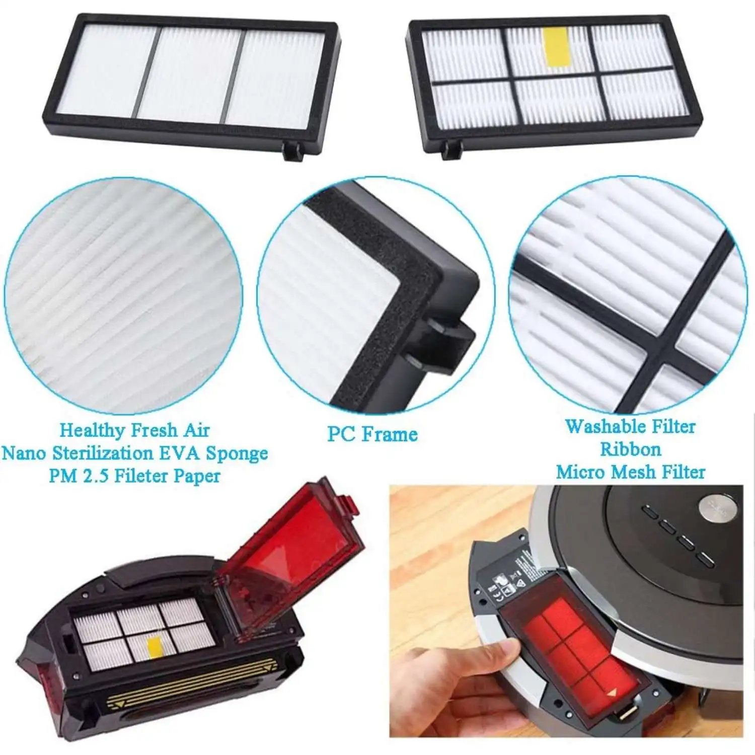 For IRobot Roomba 800/900 Series 800 850 860 865 866 870 880 886 890 900 950 960 965 966 967 970 980 996 Spare Parts Accessories