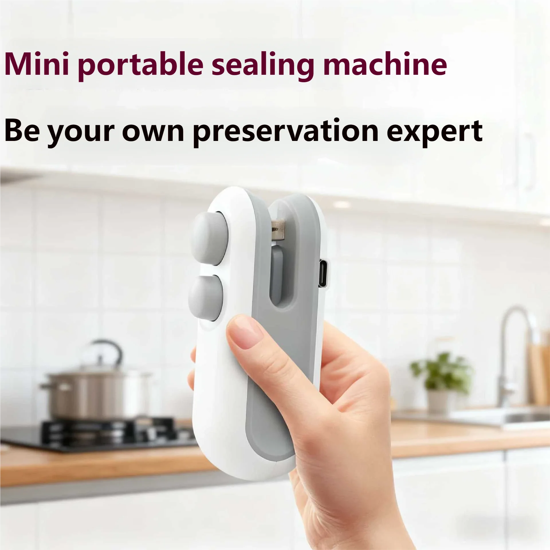 Mini Sealing Machine USB Rechargable Heat Sealer Storage Bag Plastic Package Food Sealer Clip Bag Handheld Food Heat Sealer