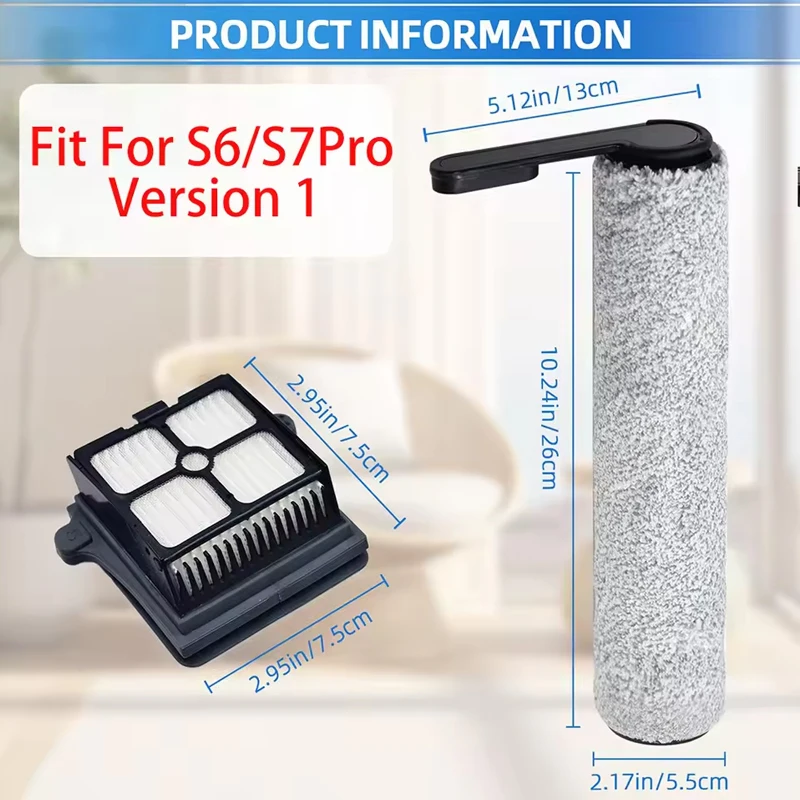 Tineco Floor ONE S7 Pro Cordless Wet Dry Vacuum Cleaner Accessories Brush Roller And HEPA Filter Tank Replacement Spare Parts
