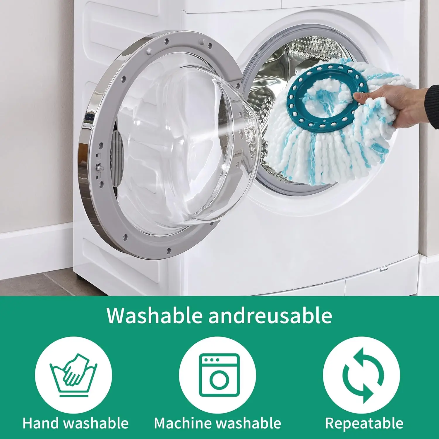Clean Twist Disc Mop for Leifheit,Mop Head Clean Twist Disc Mop Micro Duo,Clean Twist Disc Mop Ergo and Combi Disc Mop Leifheit