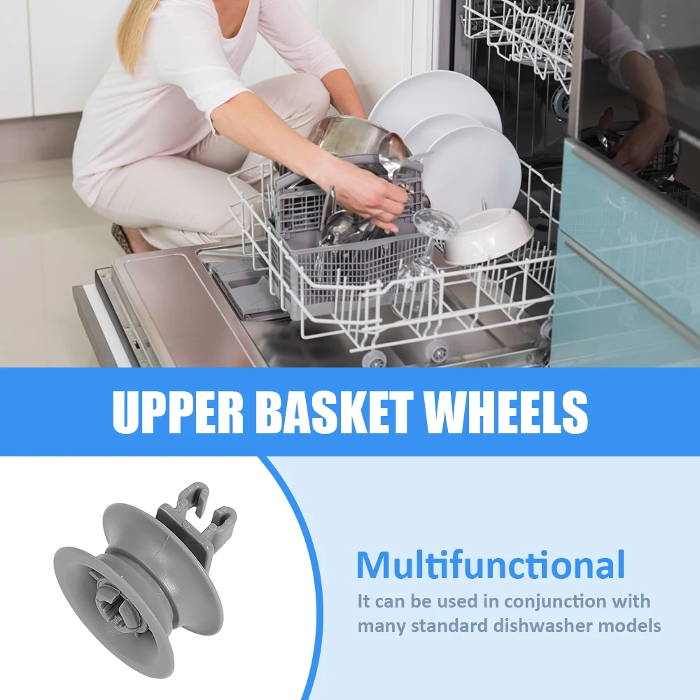 Universal Dishwasher Basket Wheels 12PCS Kit Dishwasher Top Basket Wheels For Siemens/Neff/Bosch/Indesit/Junker/Constructa Part