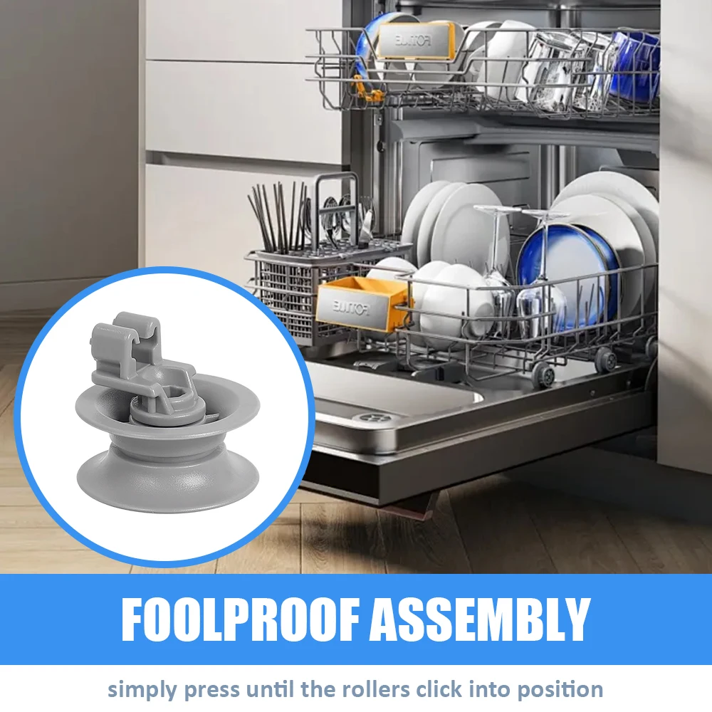 Universal Dishwasher Basket Wheels 12PCS Kit Dishwasher Top Basket Wheels For Siemens/Neff/Bosch/Indesit/Junker/Constructa Part