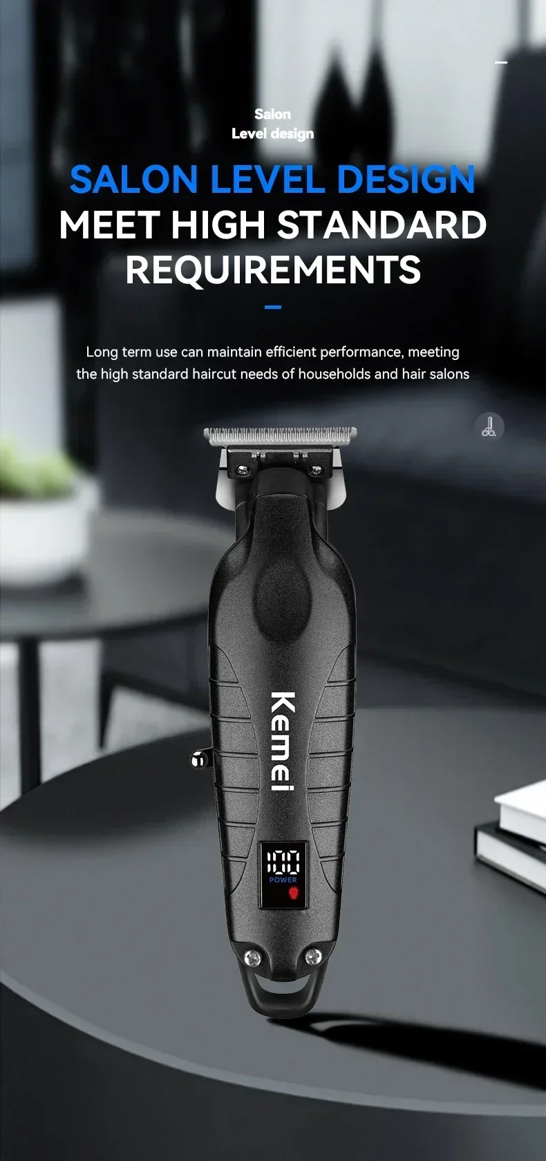 Kemei New Professional Cutting Machine Electric Shaver Hair Trimmers with LCD Display Men's Hair Clipper KM-2290 KM-2293 KM-T95
