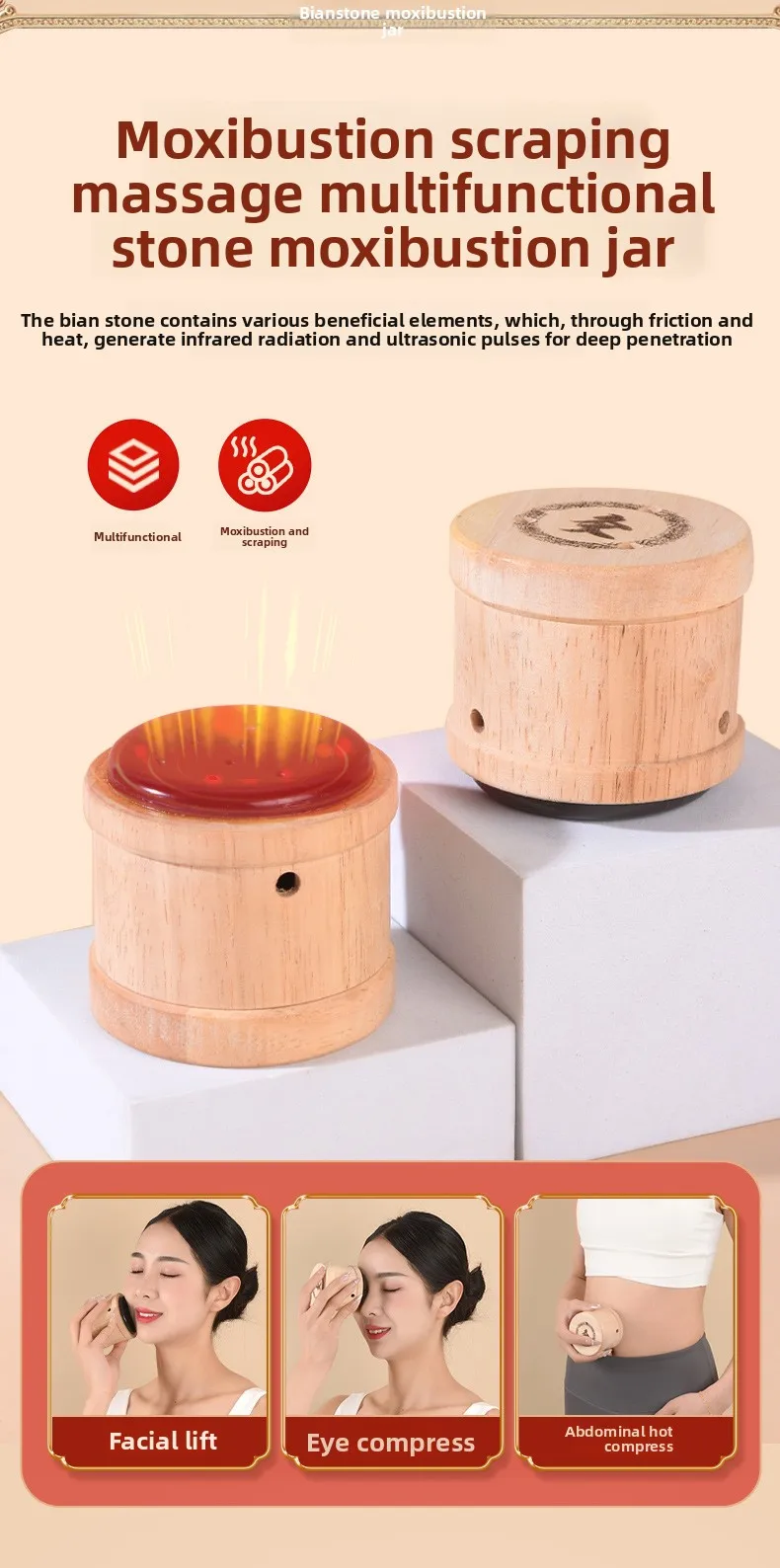 Moxibustion Box, Moxibustion Device, Smoke-Free Suspended Moxibustion, Moxa Stick for Face, Household Handheld Moxibustion faja