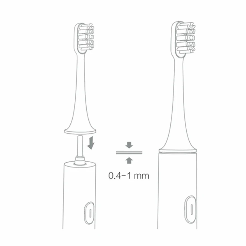 8 PCS Replacement Toothbrushes Head for XIAOMI MIJIA T200 White Deep Cleaning Electric Toothbrush Nozzles Soft DuPont Bristle