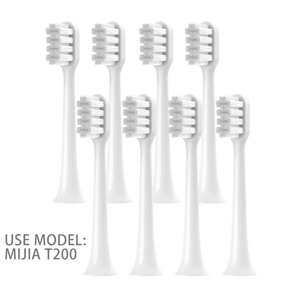 8 PCS Replacement Toothbrushes Head for XIAOMI MIJIA T200 White Deep Cleaning Electric Toothbrush Nozzles Soft DuPont Bristle