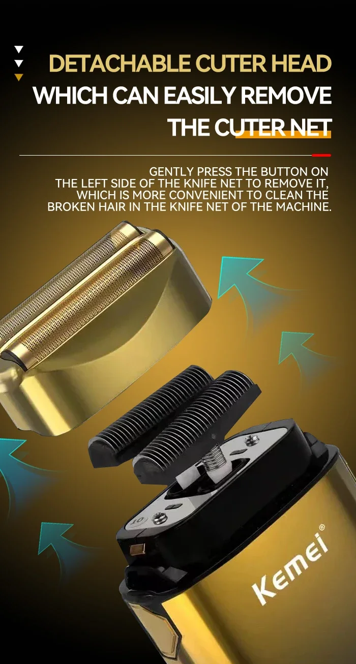 Kemei Hair Clipper Km-2299 Km-1757 Km-TX10 Hair Trimmer Machine Local Cooling Professional Haircut Machine 0 mm Clippers Set